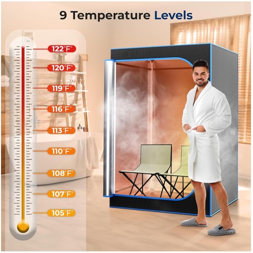 Relaxing person sauna with - relaxing,